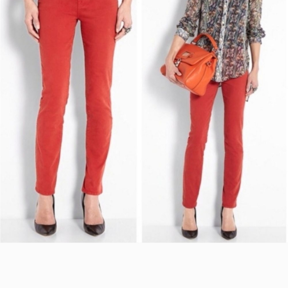 J Brand Red Skinny Pants Tailored Fit